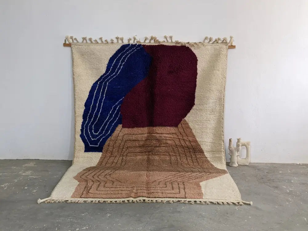 Beige Blue Azilal Rug