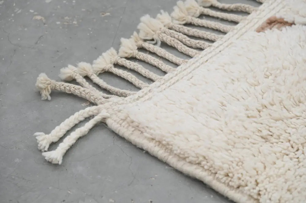 Cream Beige Moroccan Rug