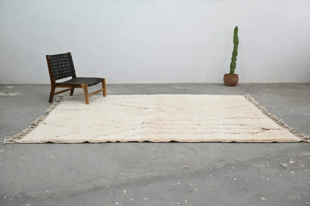 Cream Beige Moroccan Rug
