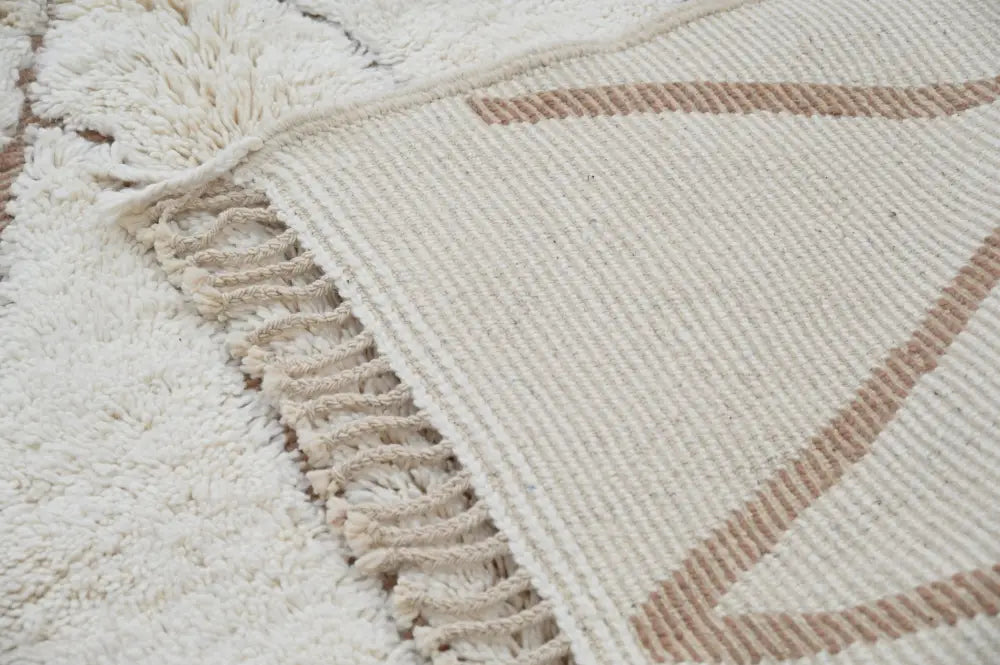 Cream Beige Moroccan Rug