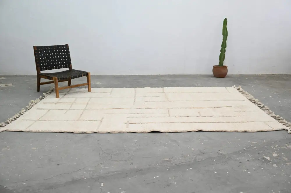 Sophisticated Beige Beni Ouarain Rug