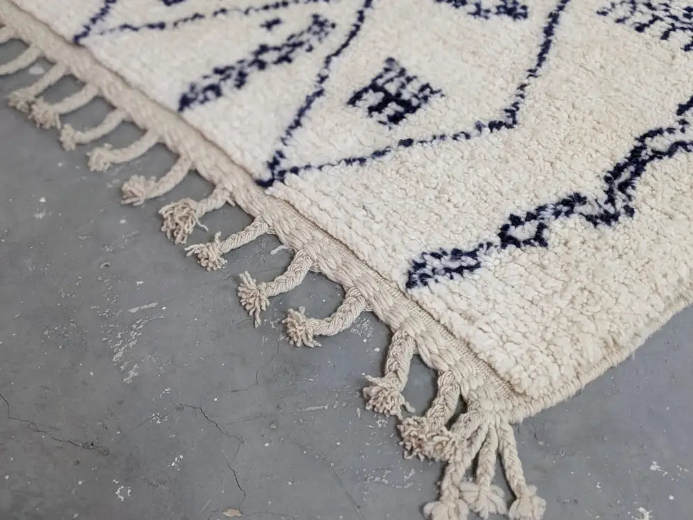 Beige Black Moroccan Rug for Bedroom Sanctuary
