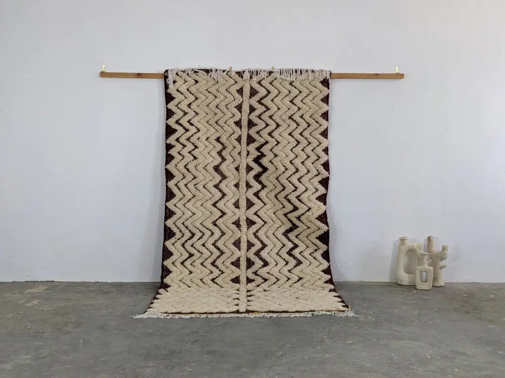 Beige Brown Woven Rug