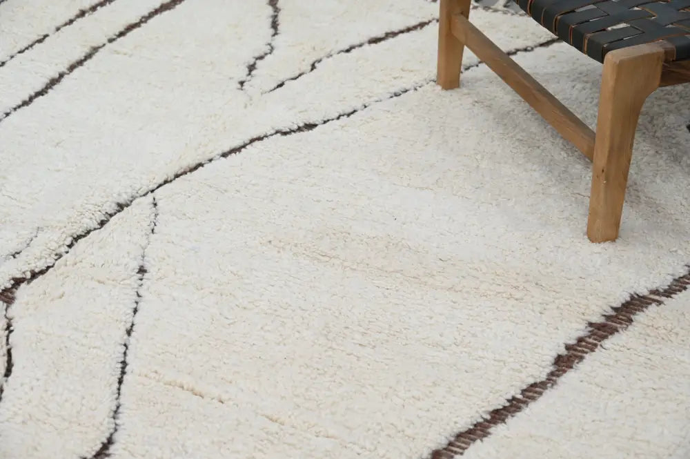 Beige Brown Geometric Moroccan Rug