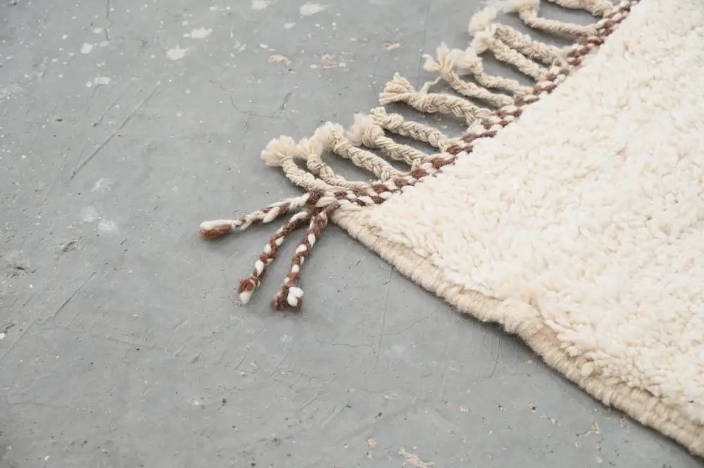 Beige Brown Geometric Moroccan Rug