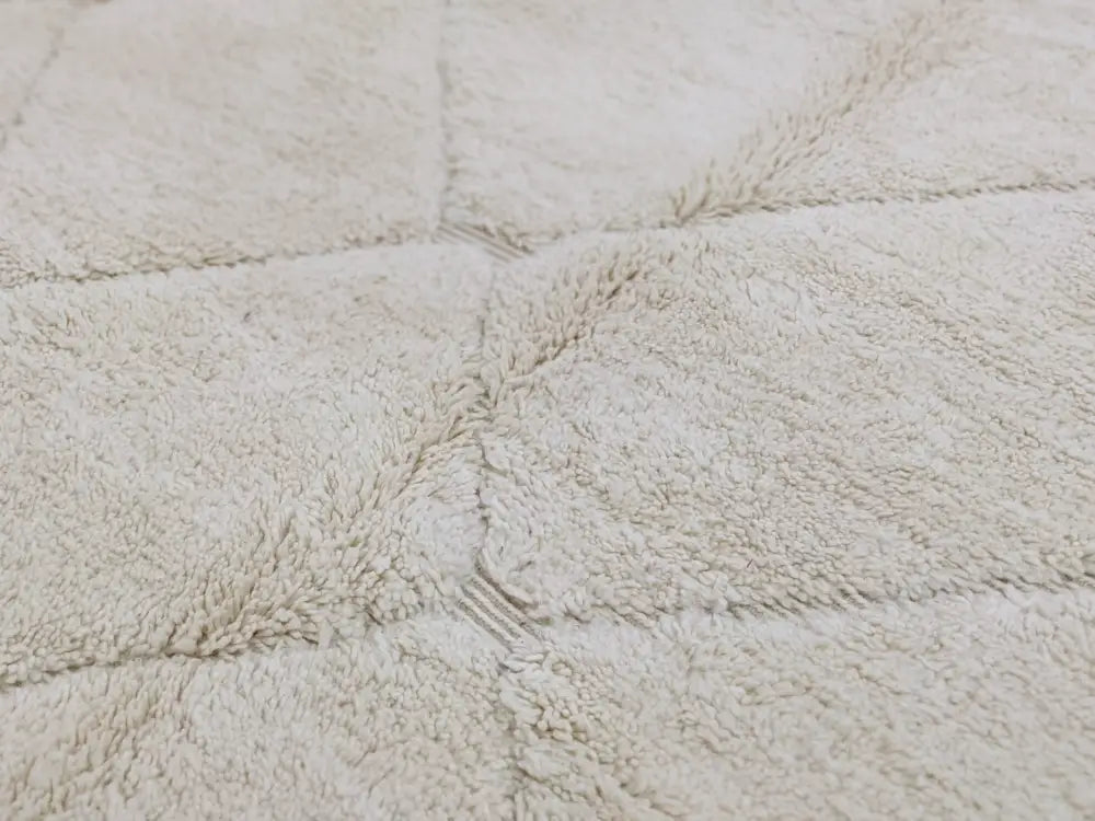Cream Geometric Moroccan Rug in Custom Sizes