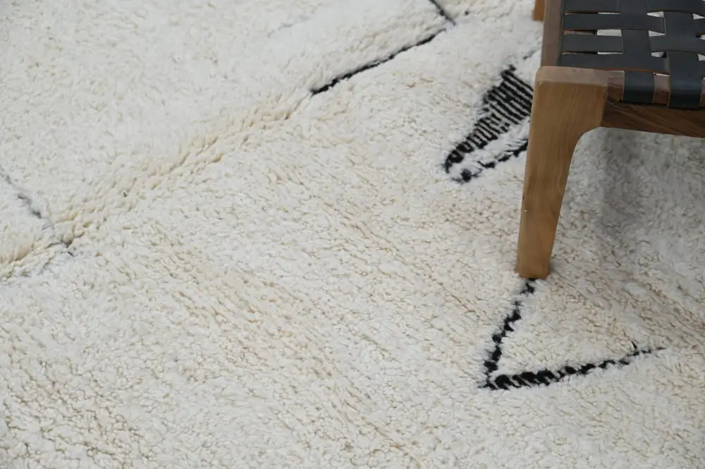 Cream Black Wool Decor