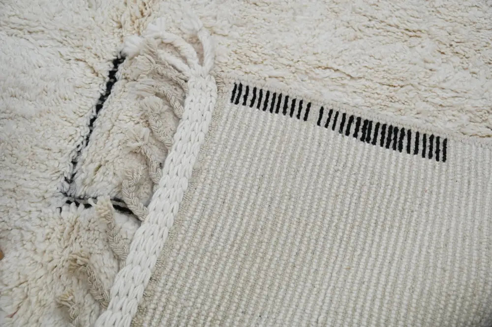 Cream Black Wool Decor