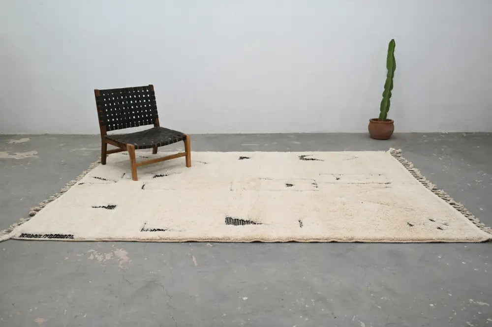 Cream Black Wool Decor