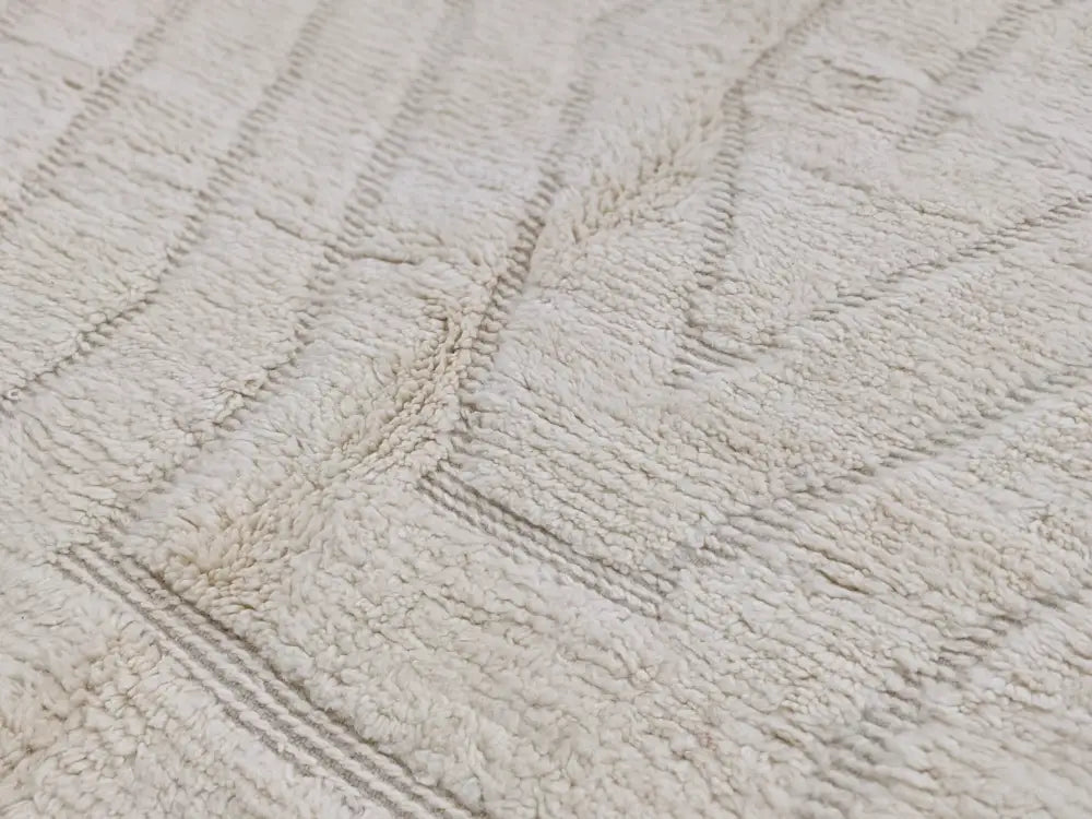 Beige Beni Ouarain Rug for Living Room