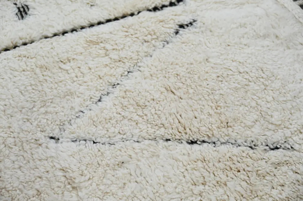 Cream Black Wool Decor