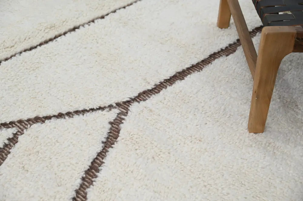 Beige Brown Geometric Rug
