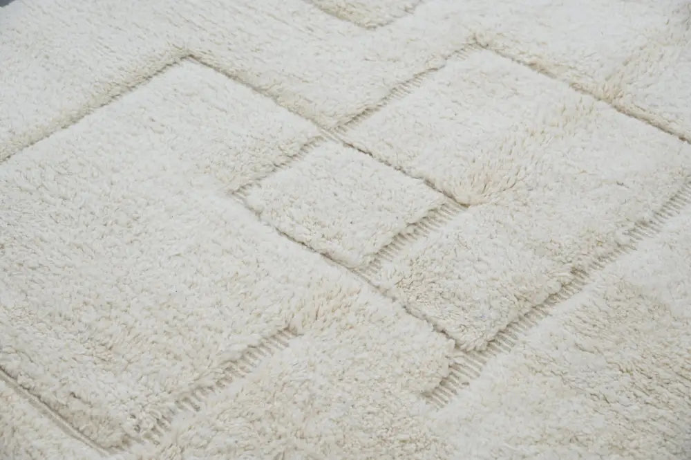 Beige Geometric Beni Ouarain Rug