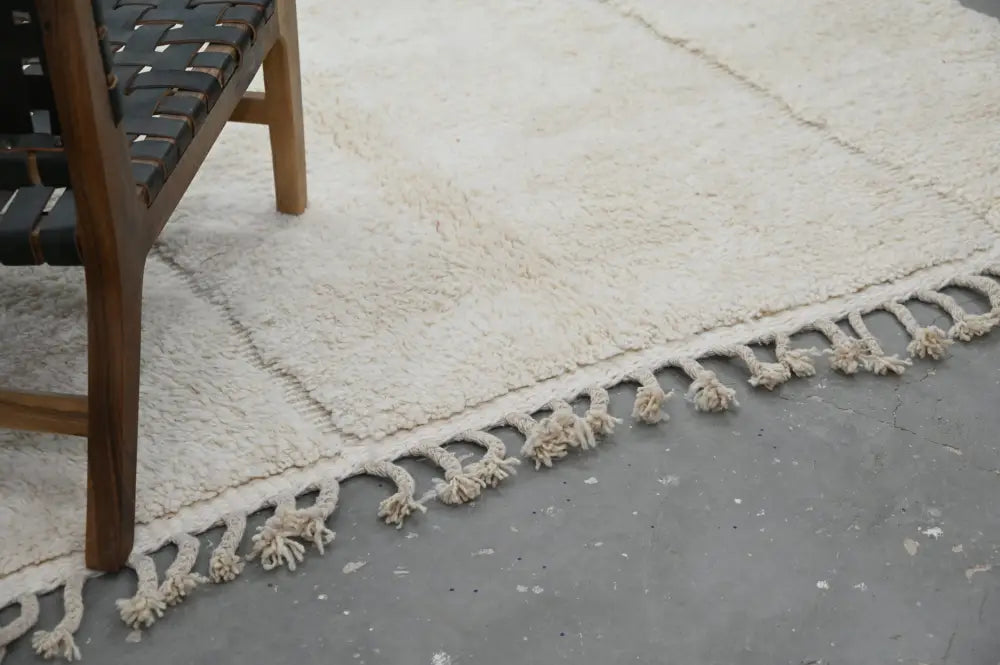 Beige Geometric Beni Ouarain Rug