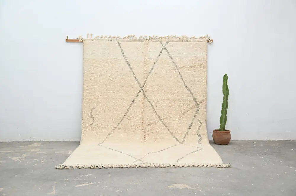 Beige Black Berber Rug