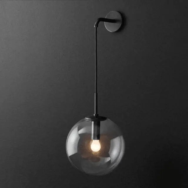 Brass Globe Wall Sconce