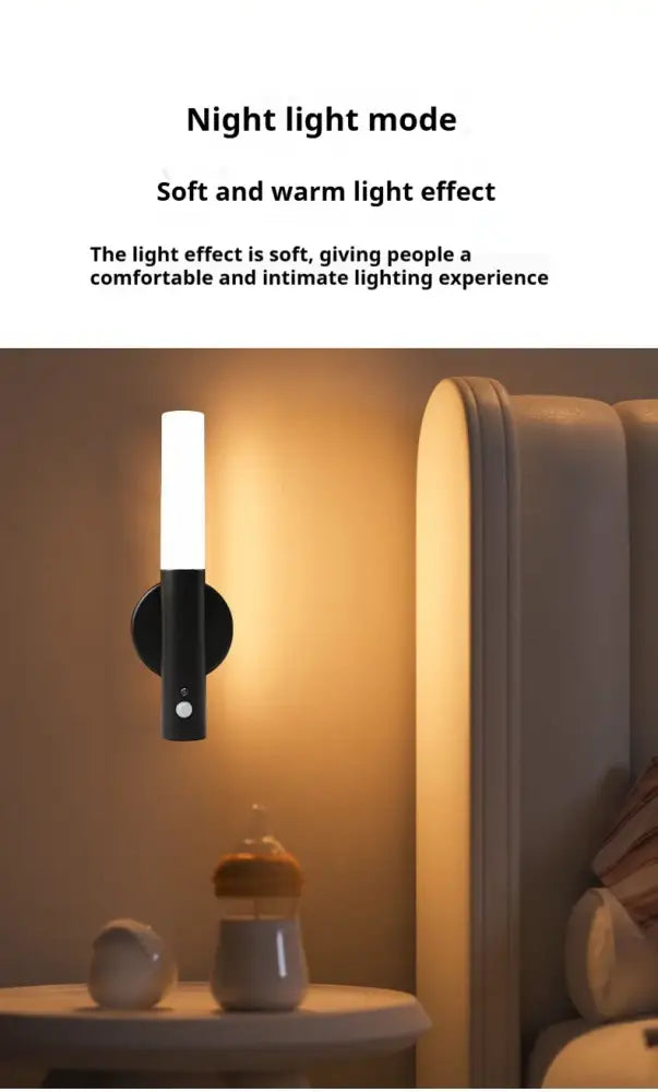 Black Motion Sensor Sconce