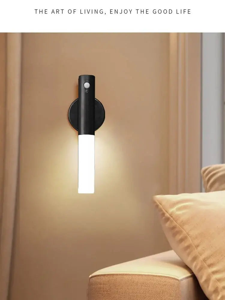 Black Motion Sensor Sconce