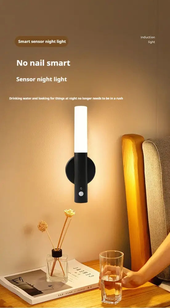 Black Motion Sensor Sconce