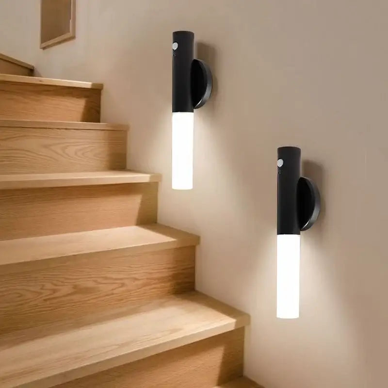 Black Motion Sensor Sconce