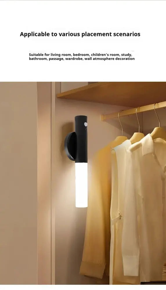 Black Motion Sensor Sconce