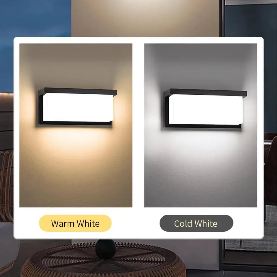 Black Frosted Glass Outdoor Light
