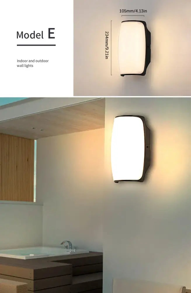 Black Frosted Glass Outdoor Light