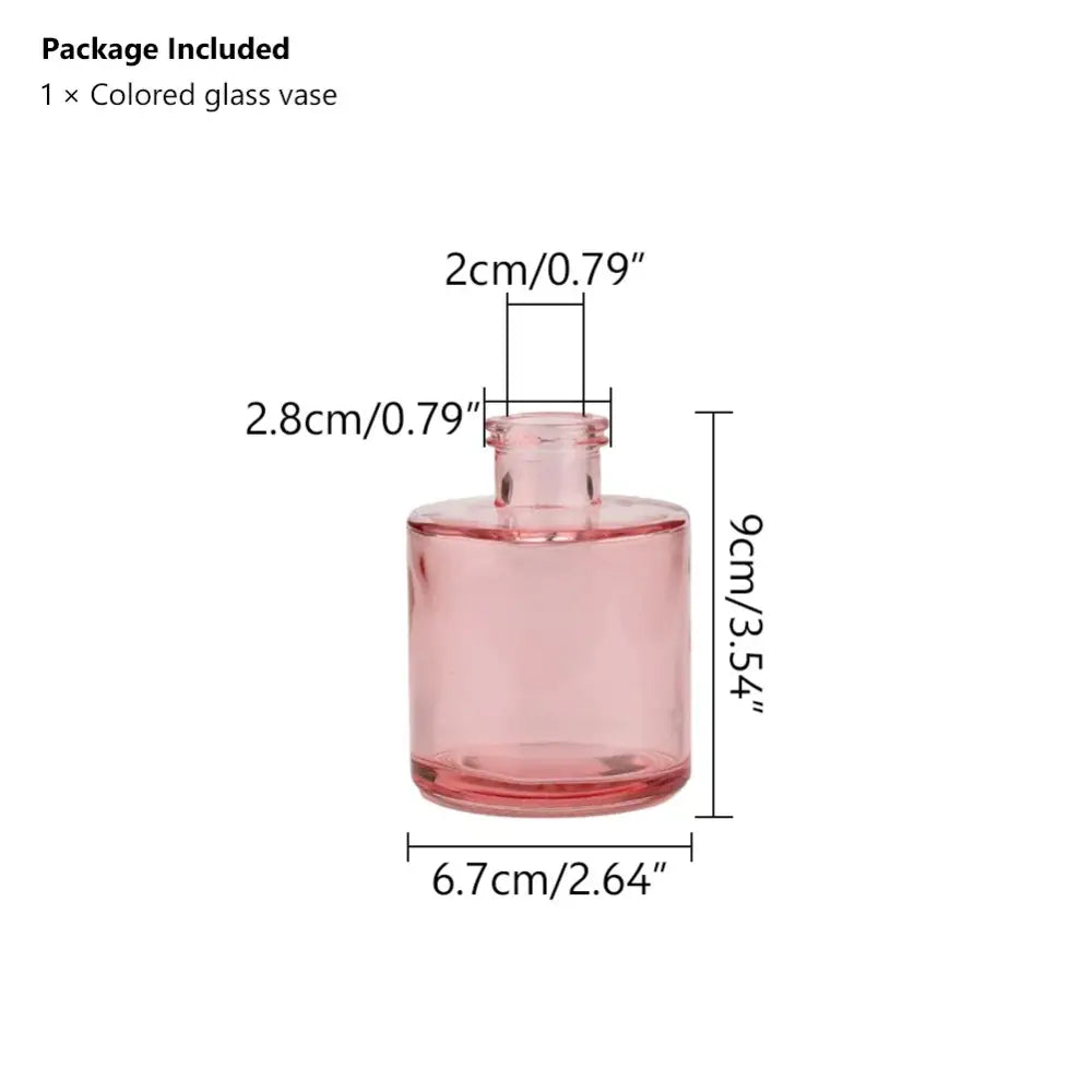 Multicolor Ribbed Glass Vase