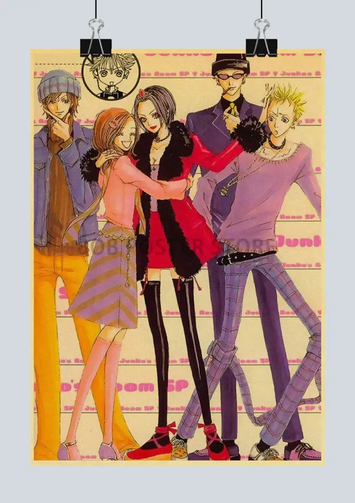 Vintage nana anime kraft paper poster bedroom retro art print