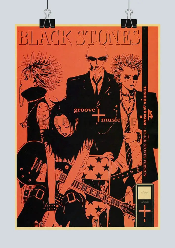 Red Black Anime Poster
