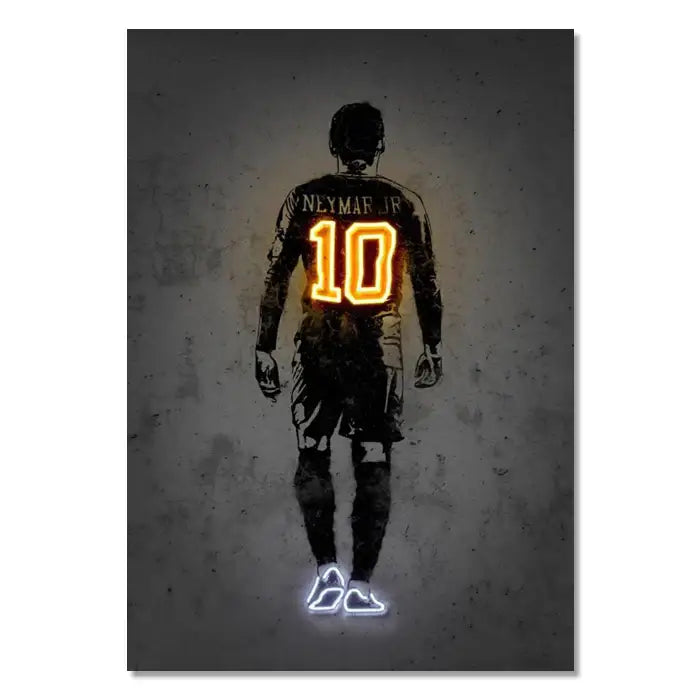 Neon Soccer Wall Art
