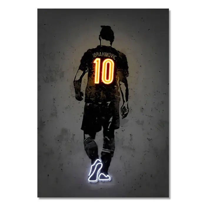 Neon Soccer Wall Art