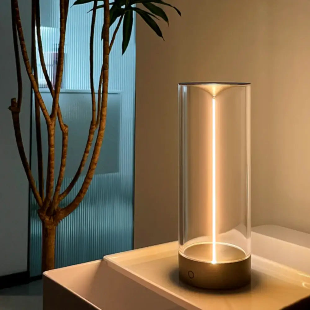 Black Glass Table Lamp
