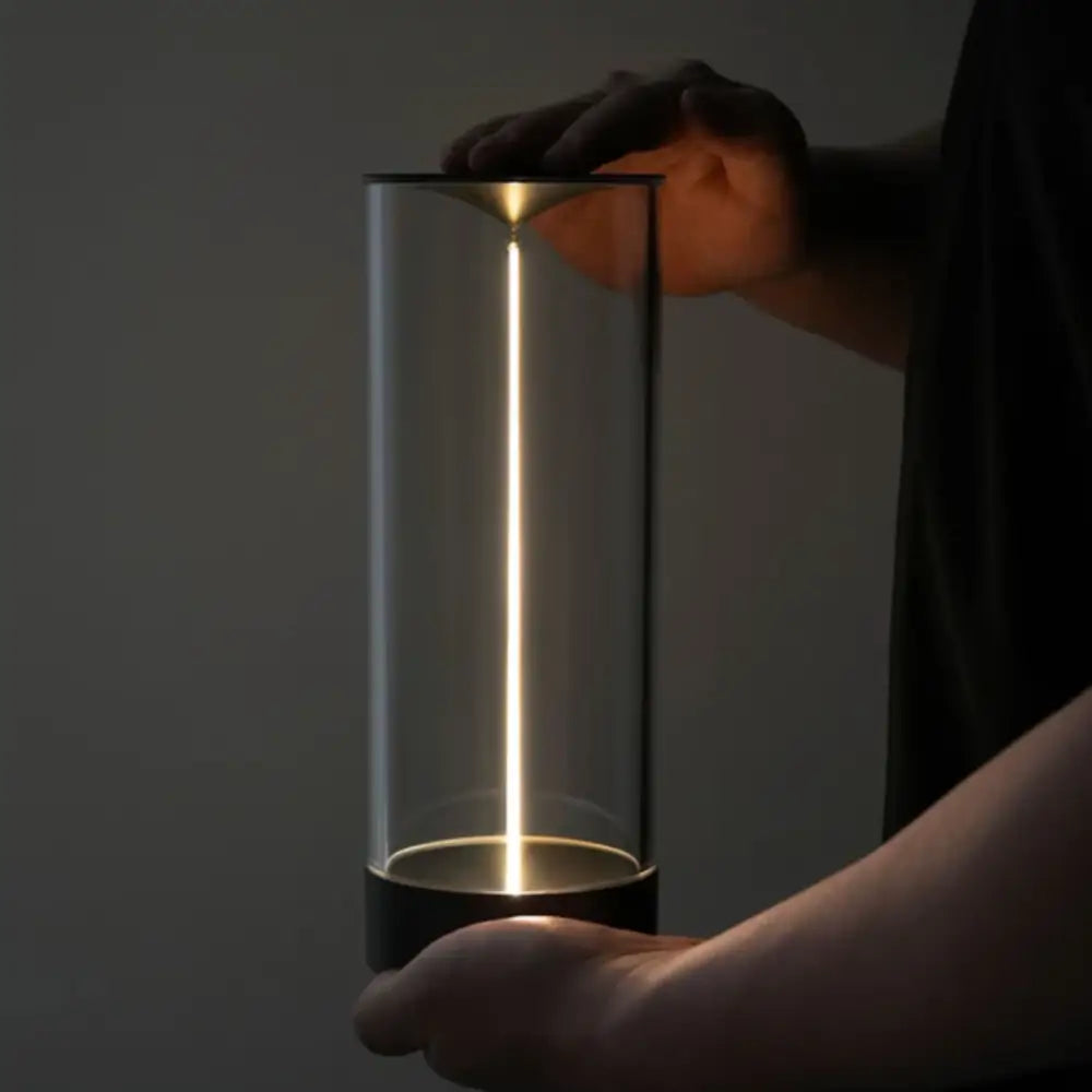Black Glass Table Lamp