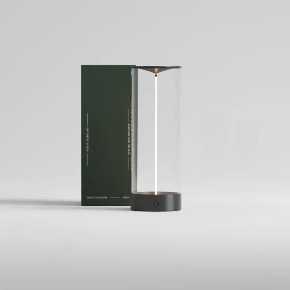 Black Glass Table Lamp