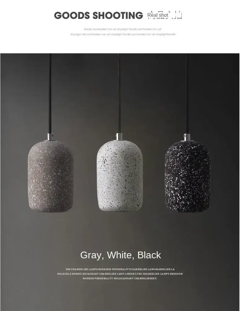 Grey Cement Pendant Lamp