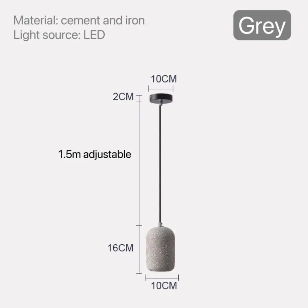Grey Cement Pendant Lamp