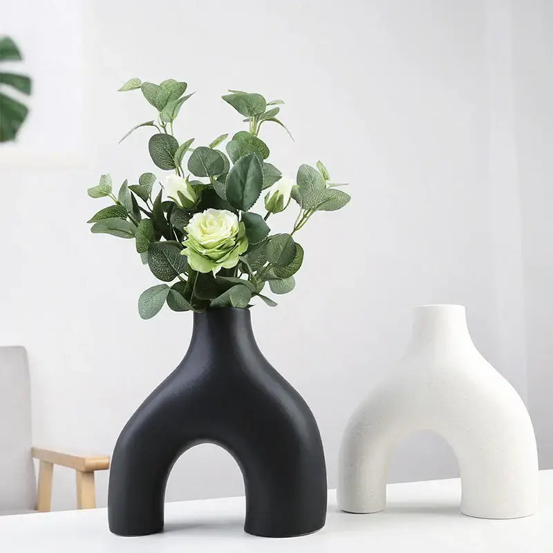 Matte Black Nordic Vase