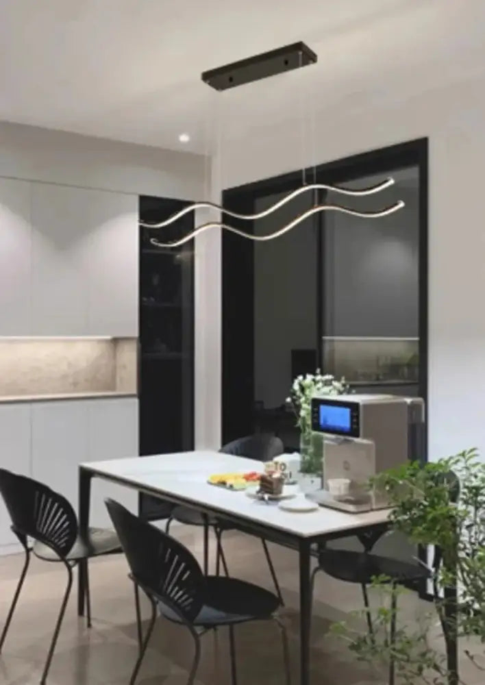 Black Nordic 3-Light Pendant for Dining Room