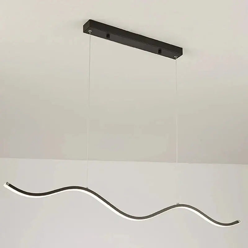 Gold Curved LED Chandelier