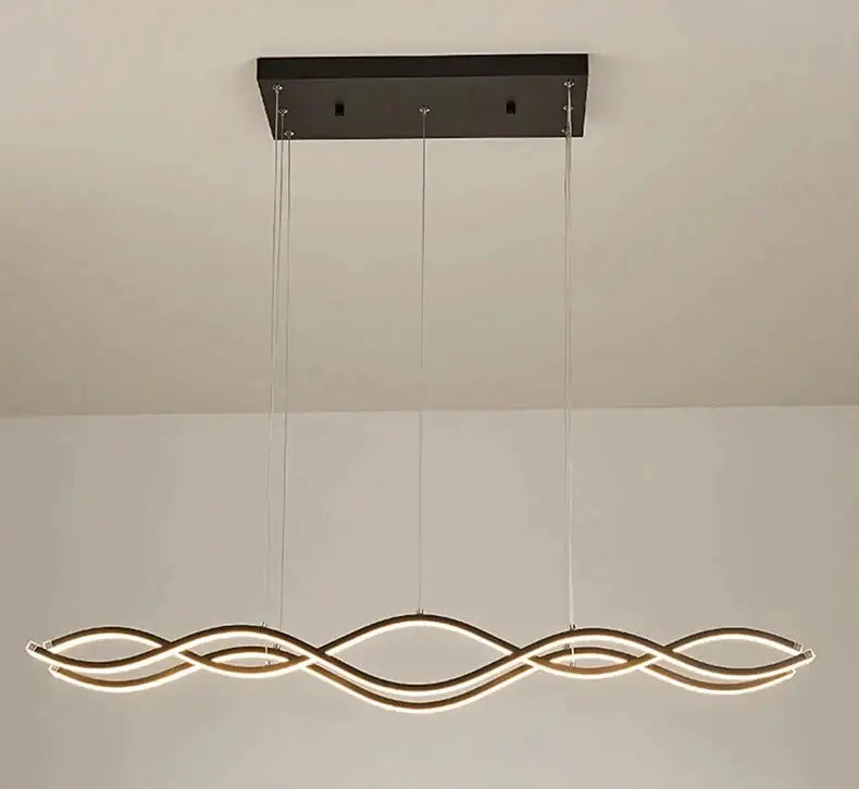 Gold Curved LED Chandelier