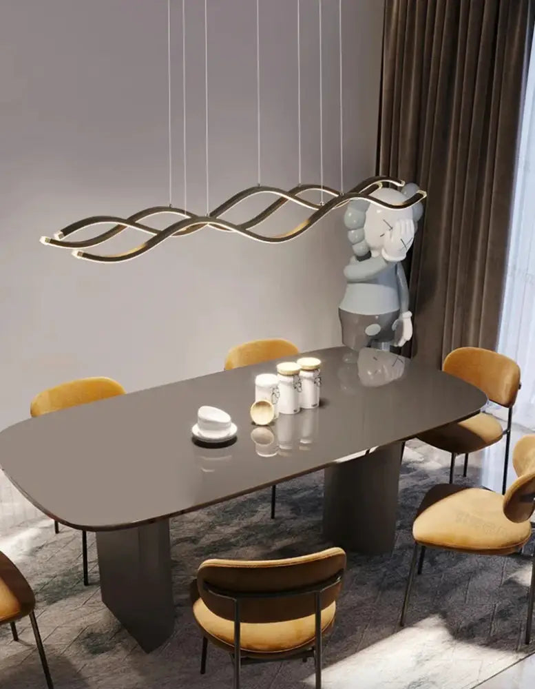 Gold Wave Chandelier