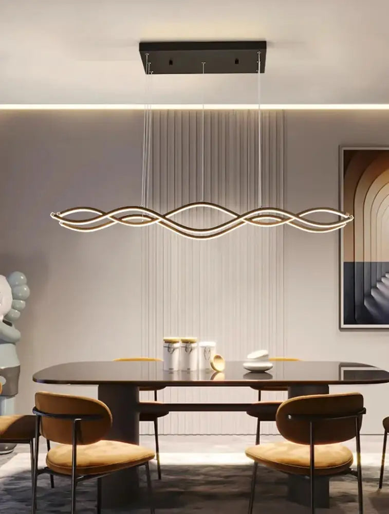 Gold Wave Chandelier