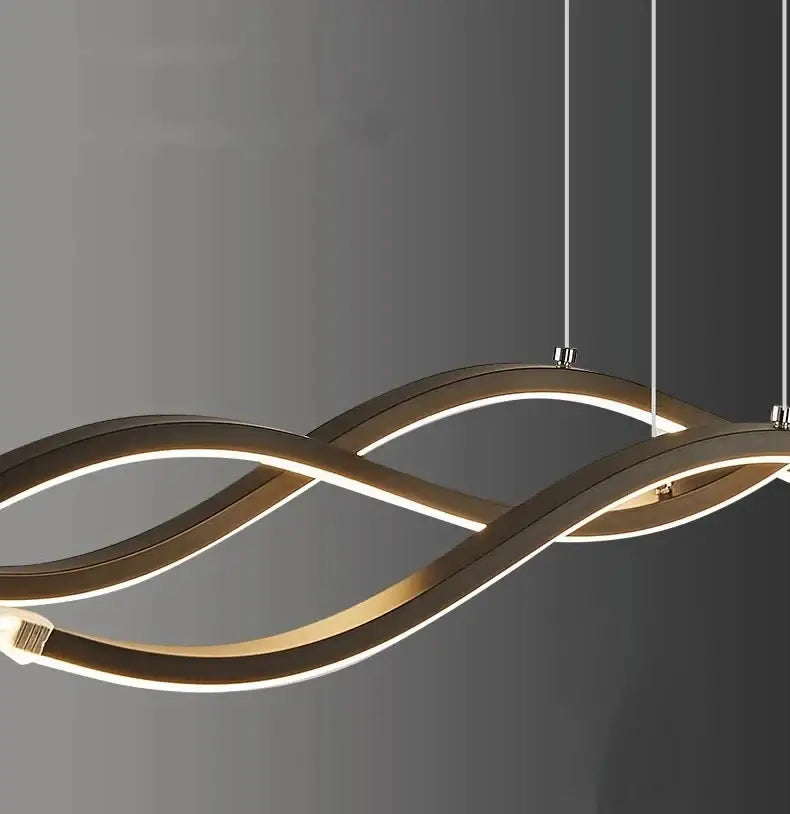 Gold Wave Chandelier
