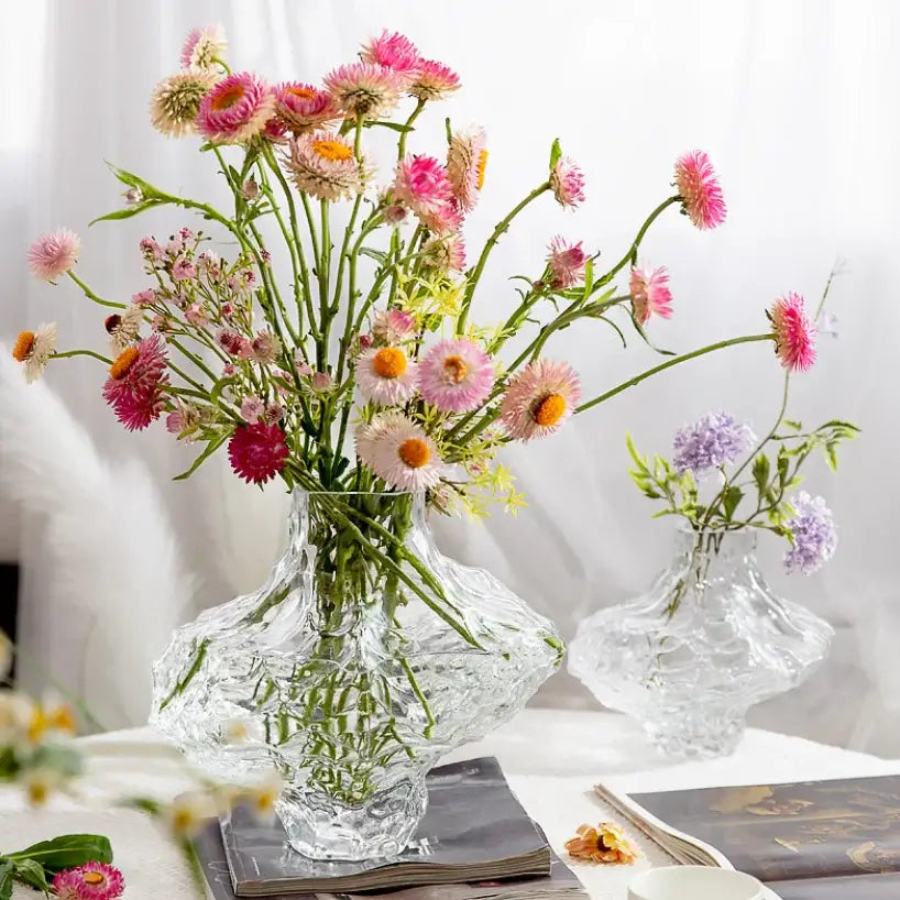 Gray Frosted Glass Vase