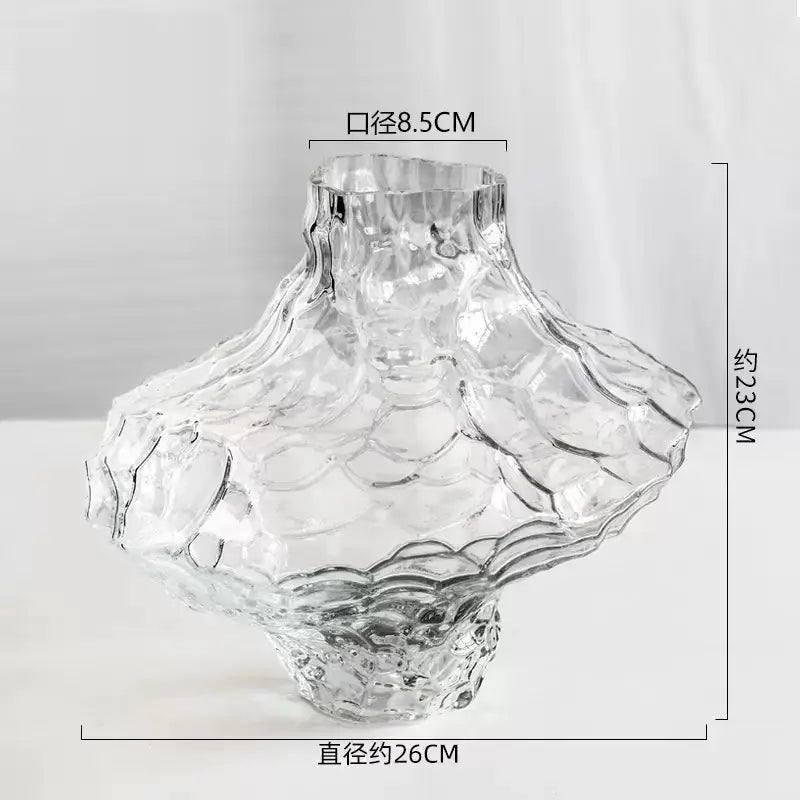 Gray Frosted Glass Vase
