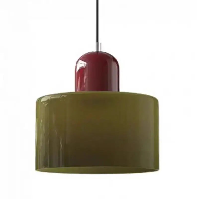 Olive Glass Pendant Chandelier