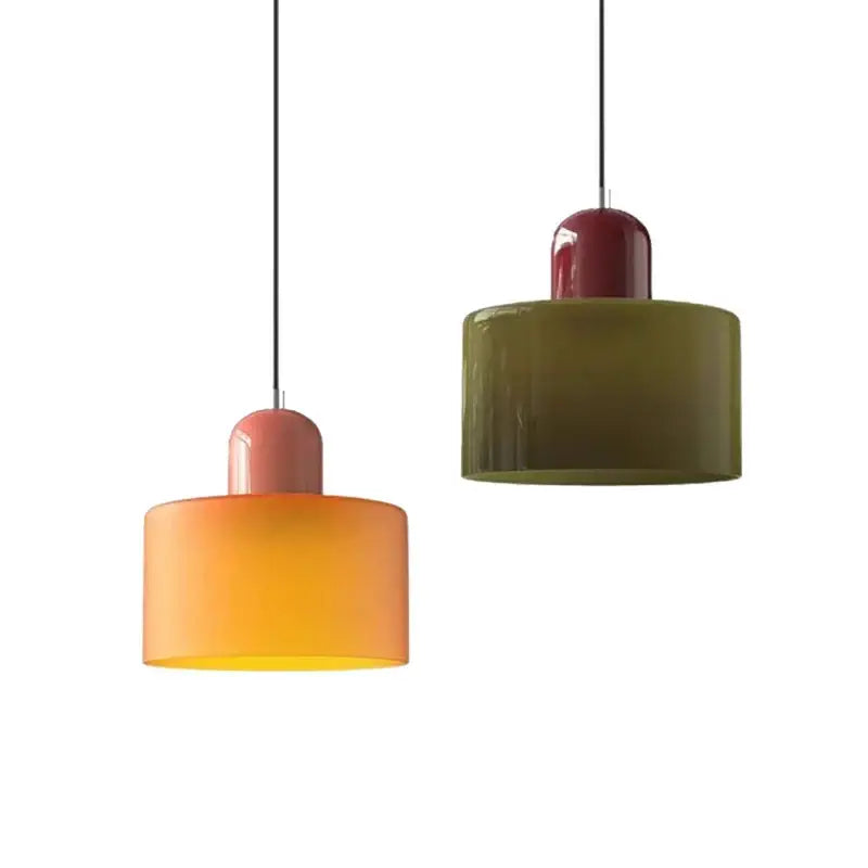 Olive Glass Pendant Chandelier