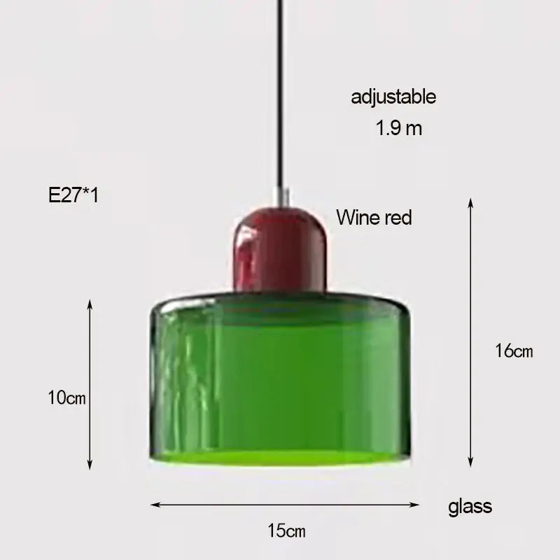 Olive Glass Pendant Chandelier
