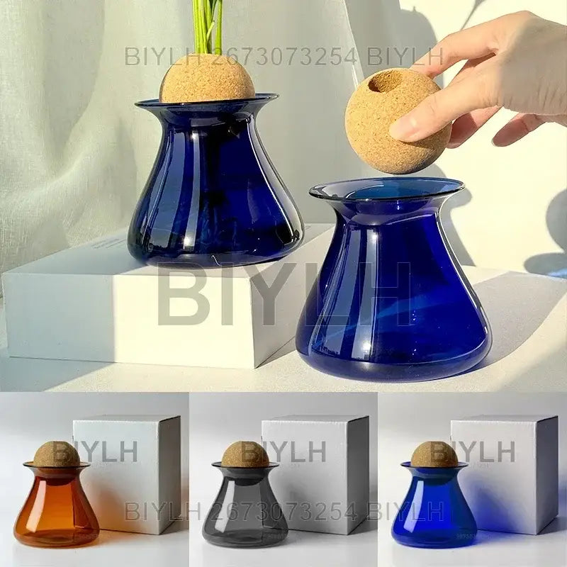 Blue Nordic Glass Vase